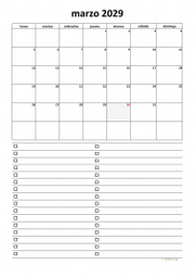 calendario marzo 2029 07