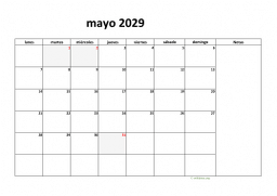 calendario mayo 2029 08