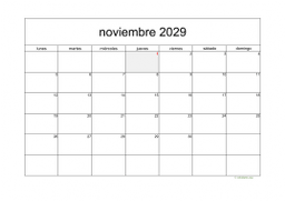 calendario noviembre 2029 05