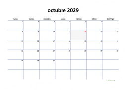 calendario octubre 2029 04