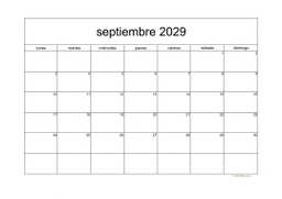 calendario septiembre 2029 05