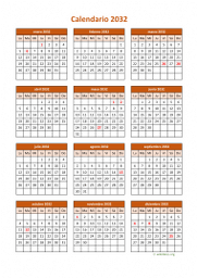 calendario anual 2032 06