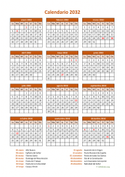 calendario anual 2032 07