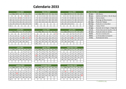 calendario anual 2033 02