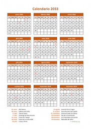 calendario anual 2033 07