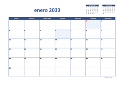 calendario mensual 2033 02