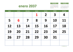 calendario mensual 2037 03