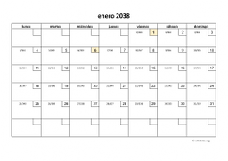 calendario mensual 2038 01