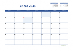 calendario mensual 2038 02