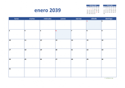 calendario mensual 2039 02