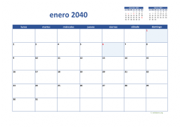 calendario mensual 2040 02