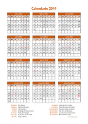 calendario anual 2044 07