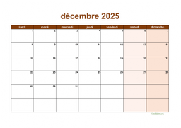 calendrier décembre 2025 06