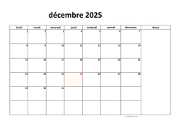 calendrier décembre 2025 08