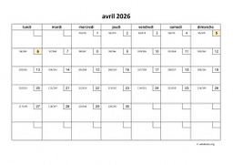 calendrier avril 2026 01