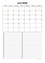 calendrier avril 2026 07