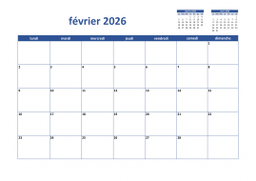 calendrier février 2026 02