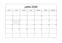 calendrier juillet 2026 05