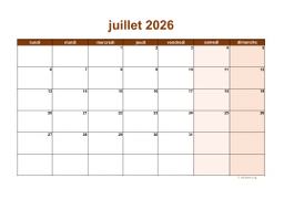 calendrier juillet 2026 06