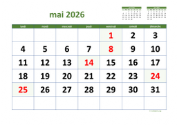 calendrier mai 2026 03