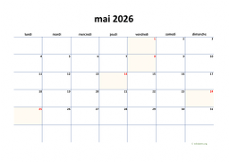 calendrier mai 2026 04