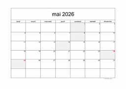 calendrier mai 2026 05