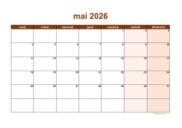 calendrier mai 2026 06