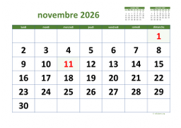 calendrier novembre 2026 03