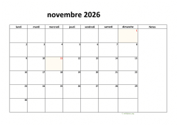 calendrier novembre 2026 08