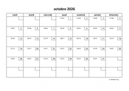 calendrier octobre 2026 01