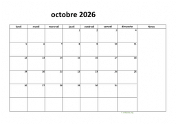 calendrier octobre 2026 08