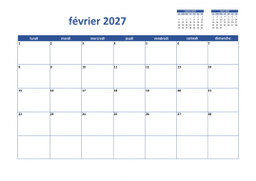 calendrier février 2027 02