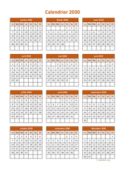 calendrier annuel 2030 06