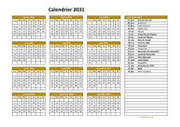 calendrier annuel 2031 03