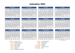 calendrier annuel 2031 05