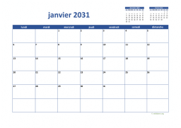 calendrier mensuel 2031 02