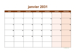 calendrier mensuel 2031 06