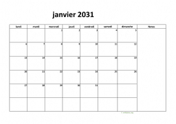 calendrier mensuel 2031 08
