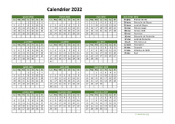 calendrier annuel 2032 02