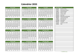 calendrier annuel 2033 02