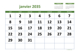 calendrier mensuel 2035 03