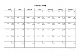 calendrier mensuel 2038 01