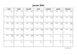 calendrier mensuel 2041 01