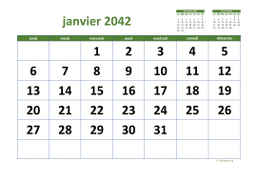 calendrier mensuel 2042 03