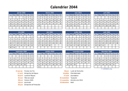 calendrier annuel 2044 05