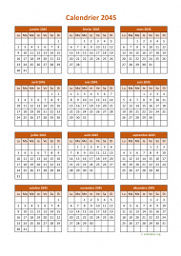 calendrier annuel 2045 06