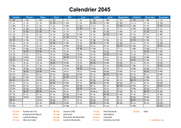 calendrier annuel 2045 08