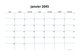 calendrier mensuel 2045 04