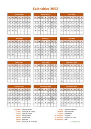 calendrier annuel 2052 07