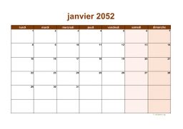 calendrier mensuel 2052 06